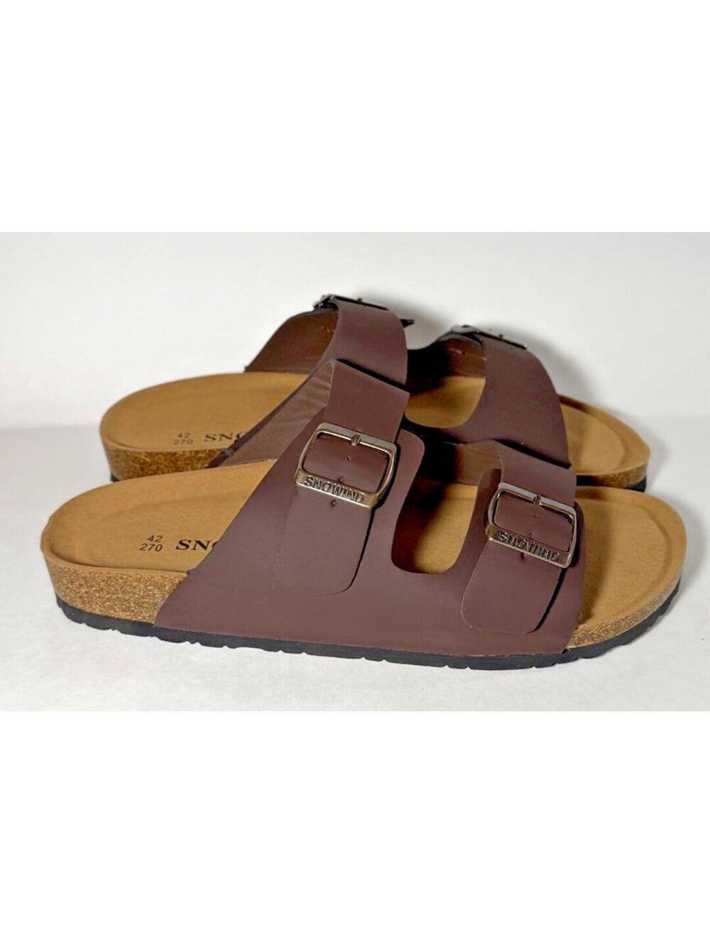 SNOWIND Goodsnumber Women's Clogs Shoes Sandals Brown 5889
